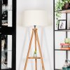 Flemming Lampadaire Bois foncé, Noir, 1 lumière