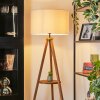 Flemming Lampadaire Bois foncé, Noir, 1 lumière