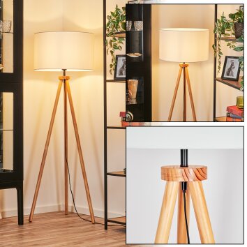 Flemming Lampadaire Écru, Noir, 1 lumière