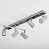 Javel Plafonnier, Spot de plafond Chrome, Gris, Noir, 5 lumières