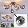 Chehalis Plafonnier, Boule lumineuse 58 cm Clair, Fumé, 6 lumières