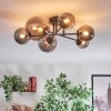 Chehalis Plafonnier, Boule lumineuse 20 cm Fumé, 6 lumières