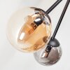 Chehalis Plafonnier, Boule lumineuse 55 cm Ambre, Fumé, 6 lumières