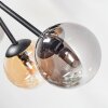 Chehalis Plafonnier, Boule lumineuse 51 cm Ambre, Fumé, 6 lumières