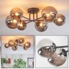 Chehalis Plafonnier, Boule lumineuse 20 cm Fumé, 6 lumières