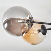 Chehalis Plafonnier, Boule lumineuse 62 cm Ambre, Fumé, 6 lumières