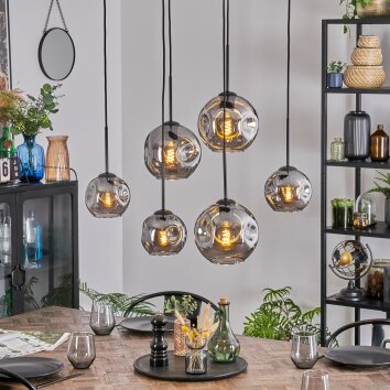 Ripoll Suspension, Boule lumineuse, Suspension Fumé, 6 lumières