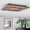Meron Plafonnier LED Couleur bois, Noir, 1 lumière