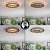 Meron Plafonnier LED Couleur bois, Noir, 1 lumière