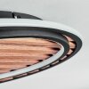 Meron Plafonnier LED Couleur bois, Noir, 1 lumière