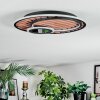 Meron Plafonnier LED Couleur bois, Noir, 1 lumière