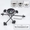 Chehalis Plafonnier, Boule lumineuse Clair, Fumé, 6 lumières