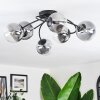 Chehalis Plafonnier, Boule lumineuse 58 cm Clair, Fumé, 6 lumières