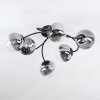 Chehalis Plafonnier, Boule lumineuse 58 cm Clair, Fumé, 6 lumières