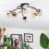 Chehalis Plafonnier, Boule lumineuse Ambre, Clair, 6 lumières