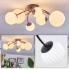 Chehalis Plafonnier, Boule lumineuse 60 cm Blanc, 6 lumières