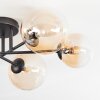 Chehalis Plafonnier, Boule lumineuse 60 cm Ambre, Clair, 6 lumières