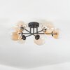 Chehalis Plafonnier, Boule lumineuse 60 cm Ambre, Clair, 6 lumières