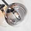 Chehalis Plafonnier, Boule lumineuse 60 cm Ambre, Clair, Fumé, 6 lumières