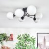 Chehalis Plafonnier, Boule lumineuse 55 cm Blanc, 6 lumières