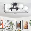 Chehalis Plafonnier, Boule lumineuse 55 cm Blanc, 6 lumières