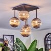Chehalis Plafonnier, Boule lumineuse Fumé, 5 lumières