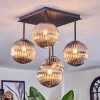 Chehalis Plafonnier, Boule lumineuse Fumé, 5 lumières