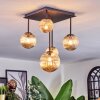 Chehalis Plafonnier, Boule lumineuse Ambre, 5 lumières