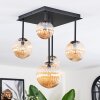 Chehalis Plafonnier, Boule lumineuse Ambre, 5 lumières
