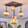 Chehalis Plafonnier, Boule lumineuse Ambre, 5 lumières