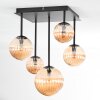 Chehalis Plafonnier, Boule lumineuse Ambre, 5 lumières