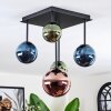 Chehalis Plafonnier, Boule lumineuse Bleu, Vert, Cuivré, 5 lumières