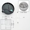 Chehalis Plafonnier, Boule lumineuse 34 cm Fumé, 3 lumières