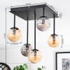 Chehalis Plafonnier, Boule lumineuse Ambre, Fumé, 5 lumières