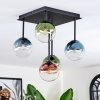 Chehalis Plafonnier, Boule lumineuse Bleu, Vert, Clair, Cuivré, 5 lumières