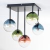 Chehalis Plafonnier, Boule lumineuse Bleu, Vert, Clair, Cuivré, 5 lumières