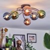 Chehalis Plafonnier, Boule lumineuse Bleu, Vert, Cuivré, 6 lumières