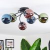 Chehalis Plafonnier, Boule lumineuse Bleu, Vert, Cuivré, 6 lumières