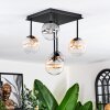Chehalis Plafonnier, Boule lumineuse Ambre, Clair, Fumé, 5 lumières