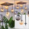 Chehalis Plafonnier, Boule lumineuse Ambre, Clair, Fumé, 5 lumières