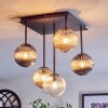 Chehalis Plafonnier, Boule lumineuse Ambre, Clair, Fumé, 5 lumières Chehalis Plafonnier, Boule lumineuse Ambre, Clair, Fumé, 5 lumières