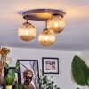 Chehalis Plafonnier, Boule lumineuse Ambre, 3 lumières