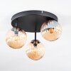 Chehalis Plafonnier, Boule lumineuse Ambre, 3 lumières
