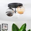 Chehalis Plafonnier, Boule lumineuse Ambre, Clair, Fumé, 3 lumières