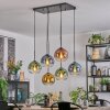 Koyoto Suspension, Boule lumineuse, Suspension Bleu, Or, Vert, Clair, Cuivré, 6 lumières