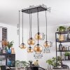 Koyoto Suspension, Boule lumineuse, Suspension Ambre, 6 lumières
