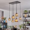 Koyoto Suspension, Boule lumineuse, Suspension Ambre, 6 lumières