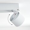 Narel Plafonnier, Spot de plafond LED Blanc, 3 lumières