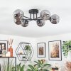 Chehalis Plafonnier, Boule lumineuse 55 cm Fumé, 6 lumières