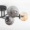 Chehalis Plafonnier, Boule lumineuse 55 cm Ambre, Fumé, 6 lumières
